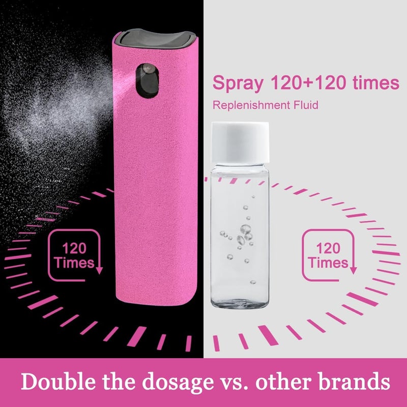 walrfid Screen Cleaner Touchscreen Mist Spray, Cleaning Kit for Electronic Smart Phone TV, Laptop, Tablet, PC, Computer LCD Flat Screens, Eyeglasses, Compatible with iPhone iPad MacBook Pro - Hot Pink - Image 5